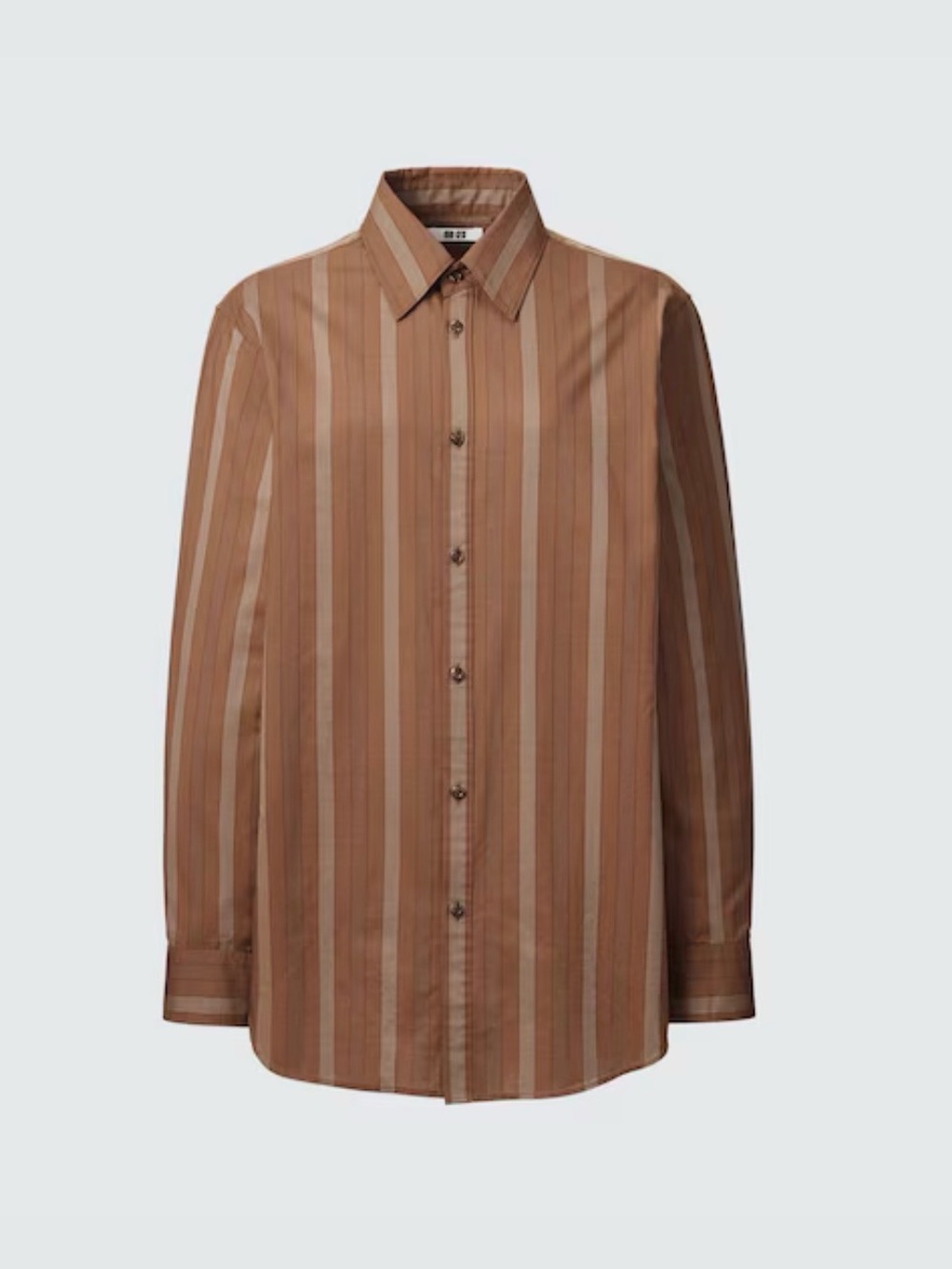 Uniqlo U Multi-Tone Brown Striped Button-Down Shirt NWOT